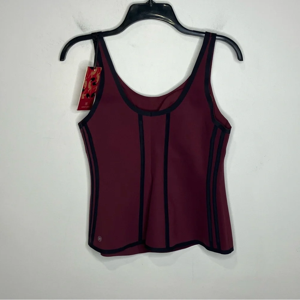 Honeylove boldness tank top maroon black womens size XL‎ shapewear new with tags